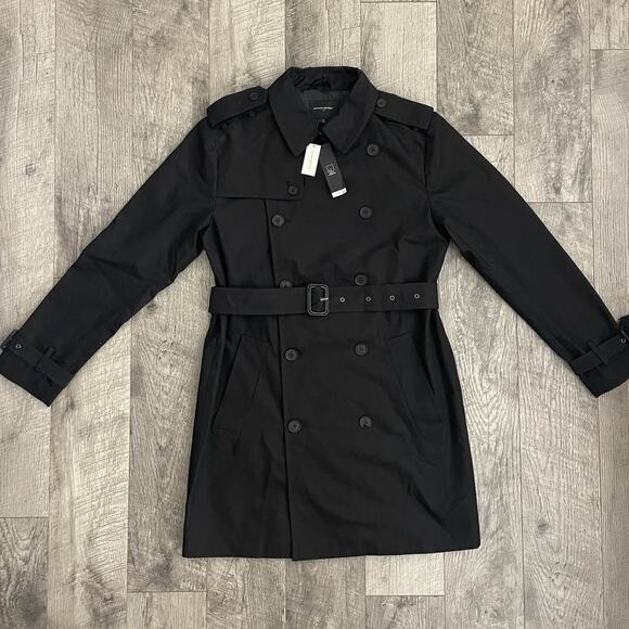 Banana Republic Jackets & Blazers - Banana Republic Classic Trench Coat Black Double Breasted Belted